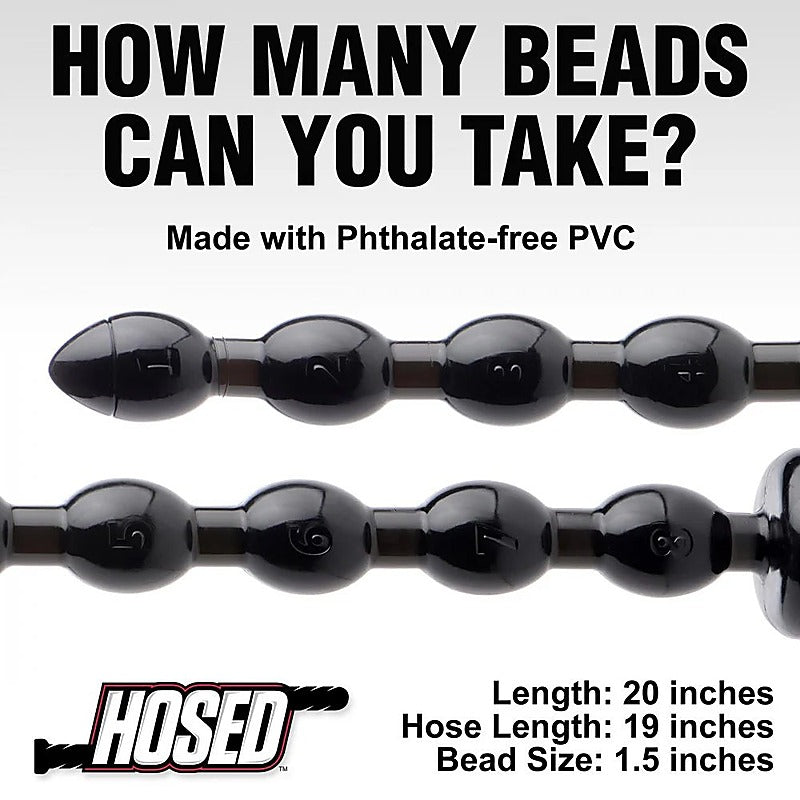 Hosed Beaded Anal Snake by XR Brands - Anal Beads and Balls