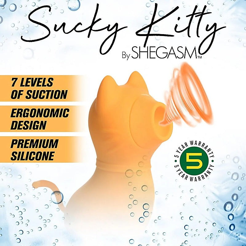 Sucky Kitty 7X Clitoral Stimulator Clit Vibrator - Clit Ticklers and Pulsators