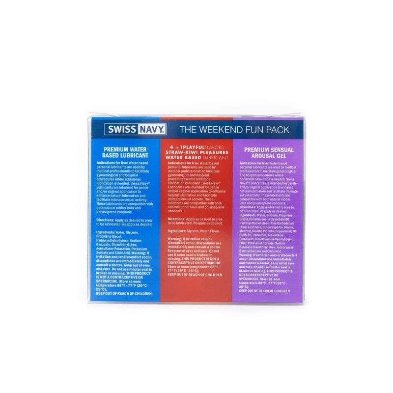 Swiss Weekend Fun Pack Silicone Based Lube - Silicone Based Lubes