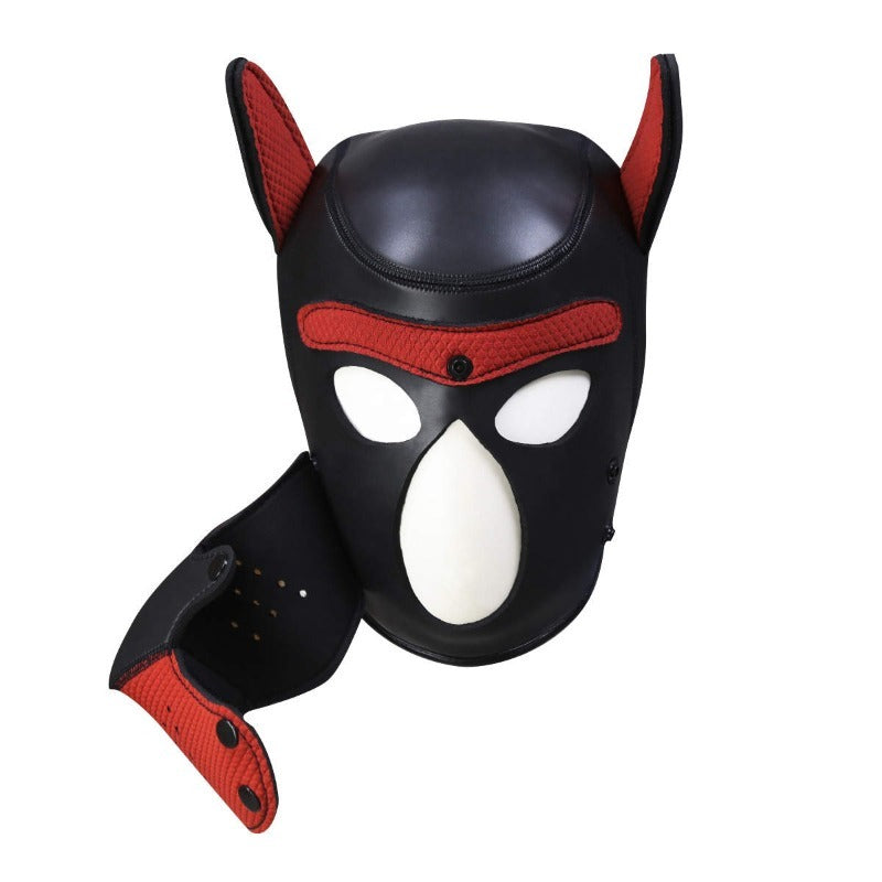 Puppy Play Mask Red by Doc Johnson - Bondage Hoods