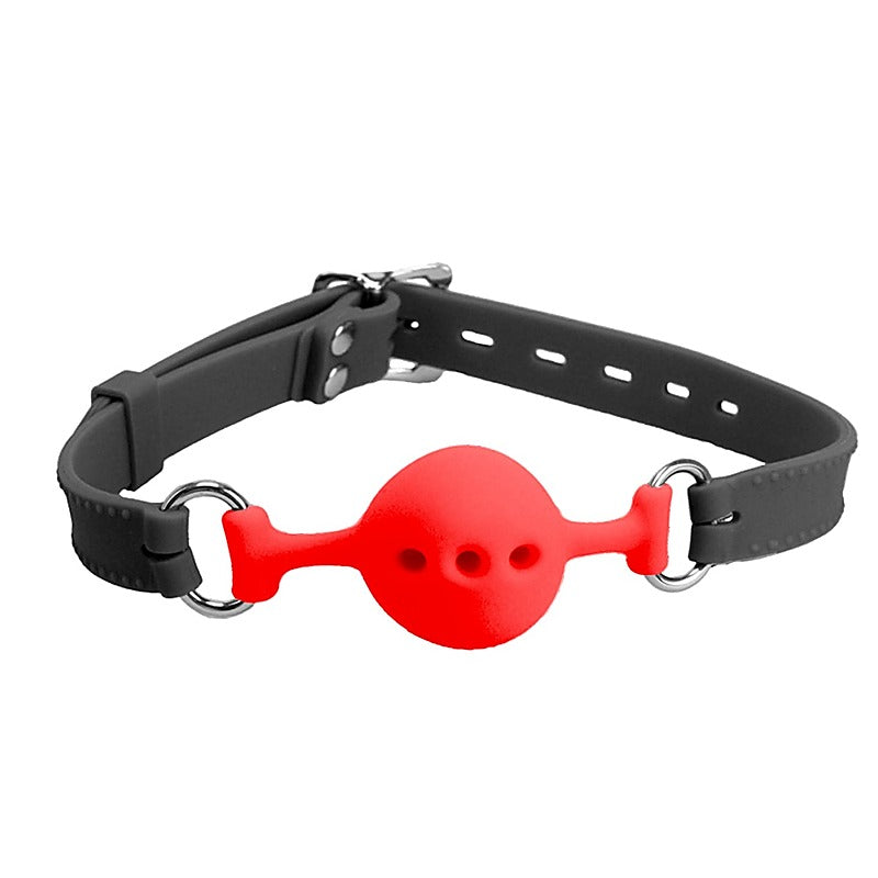 Silicone Gag with Breathable Ball by Love In Leather - Bondage Gags and Bits
