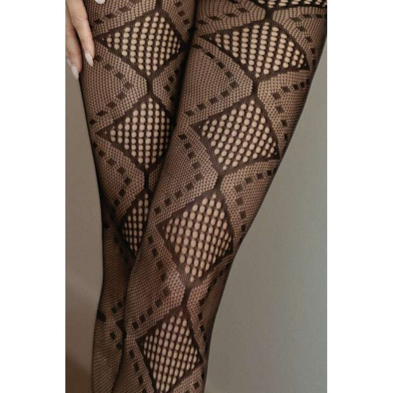 Midnight Allure Fishnet Tights by Yelete - Fishnet and Thigh Highs