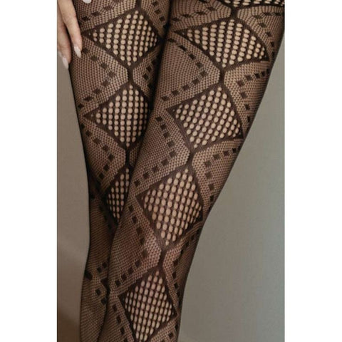 Midnight Allure Fishnet Tights by Yelete - Fishnet and Thigh Highs