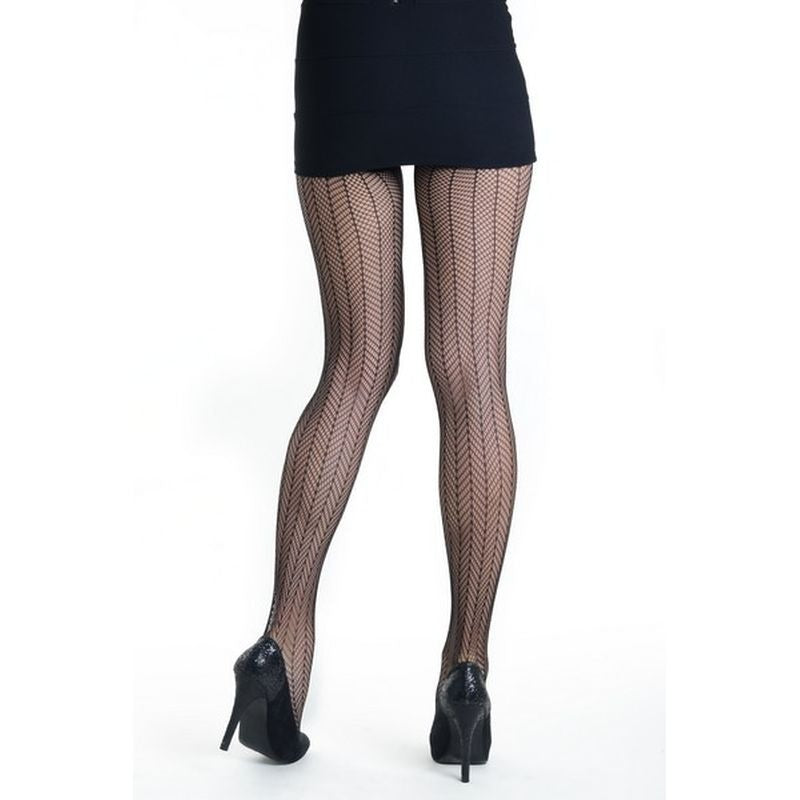 Sensual Arrow Mesh Tights Fishnet by Yelete - Fishnet and Thigh Highs