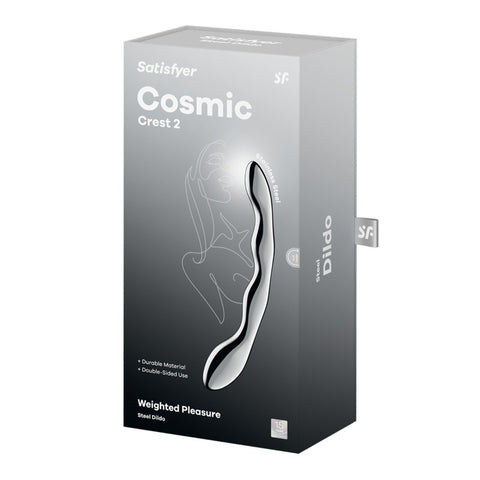 Cosmic Crest 2 Metal Dildo by Satisfyer - Steel Sex Toys