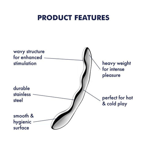 Cosmic Crest 2 Metal Dildo by Satisfyer - Steel Sex Toys