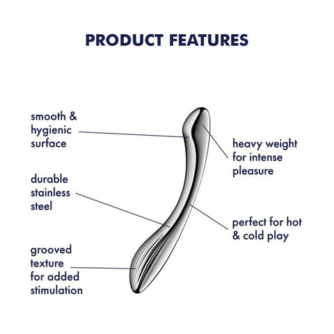Pure Gravity 1 Metal Dildo by Satisfyer - Steel Sex Toys