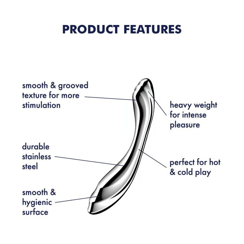 Pure Gravity 2 Metal Dildo by Satisfyer - Steel Sex Toys