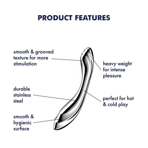 Pure Gravity 2 Metal Dildo by Satisfyer - Steel Sex Toys