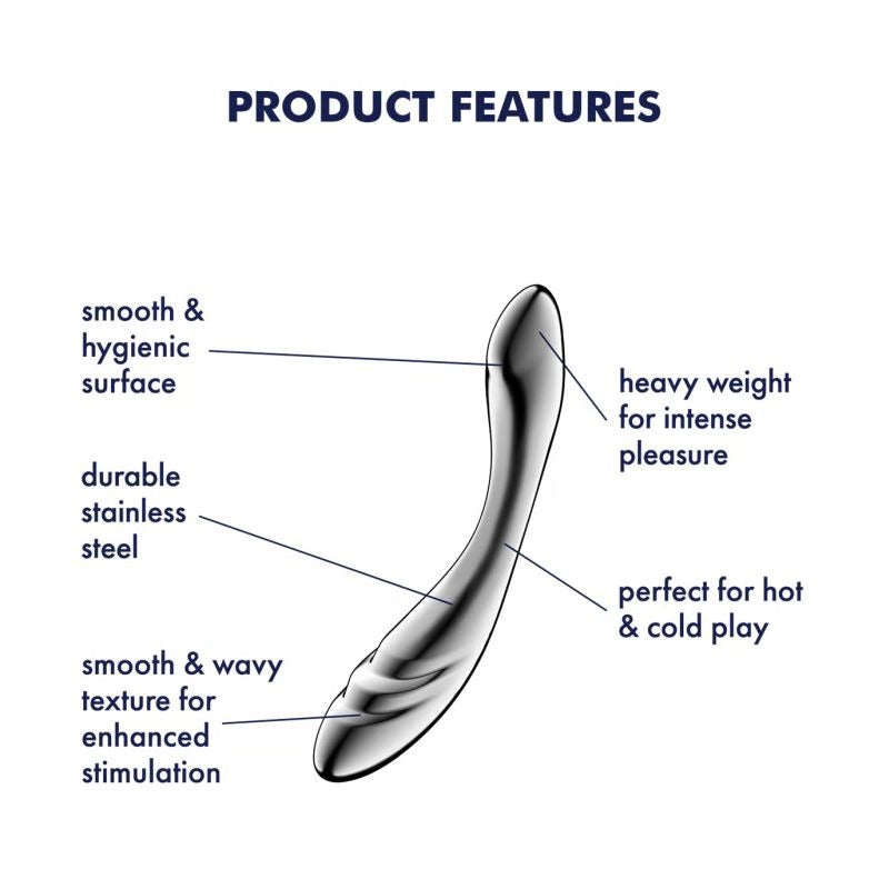 Pure Gravity 3 Metal Dildo by Satisfyer - Steel Sex Toys