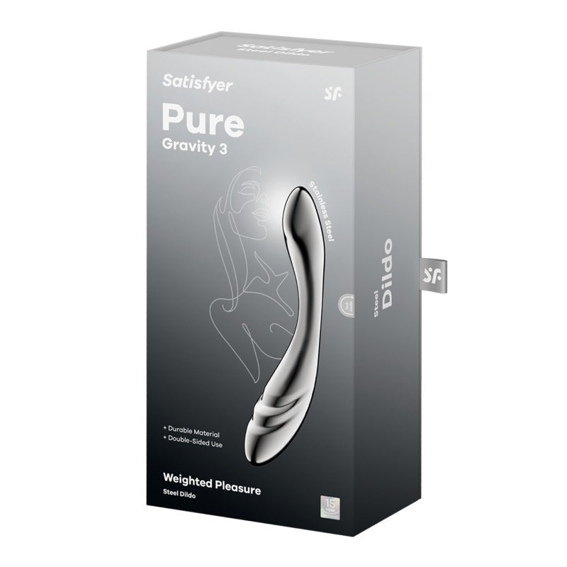 Pure Gravity 3 Metal Dildo by Satisfyer - Steel Sex Toys