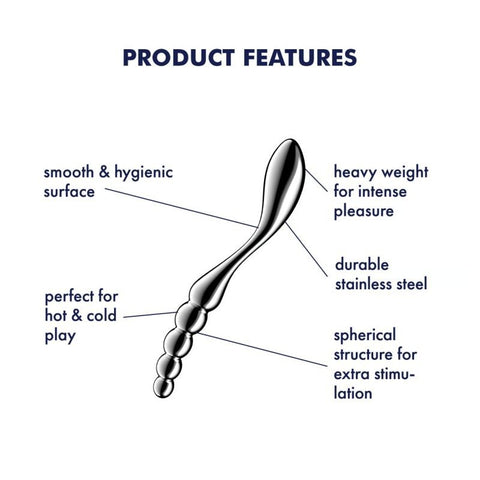 Star Force 1 Metal Dildo by Satisfyer - Steel Sex Toys