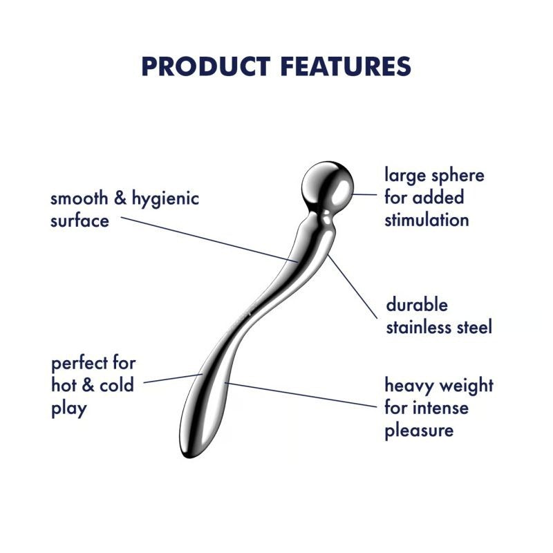 Star Force 2 Metal Dildo by Satisfyer - Steel Sex Toys