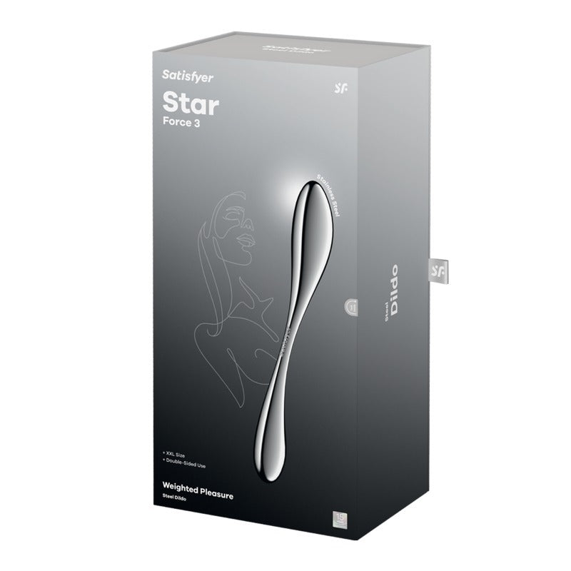 Star Force 3 Metal Dildo by Satisfyer - Steel Sex Toys