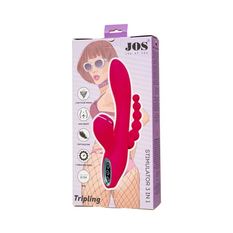 JOS Tripling Triple Stimulator Rabbit Vibrator by ToyFa - Rabbit Vibrators