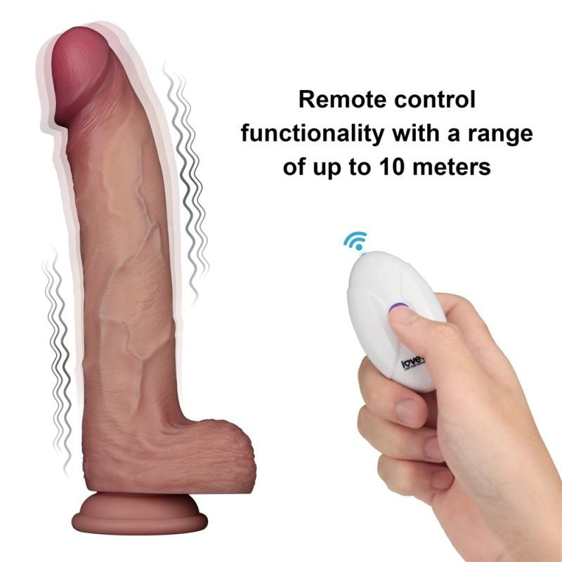 8.5" Vibrating Silicone Dong Remote by Lovetoy - Vibrating Dildos