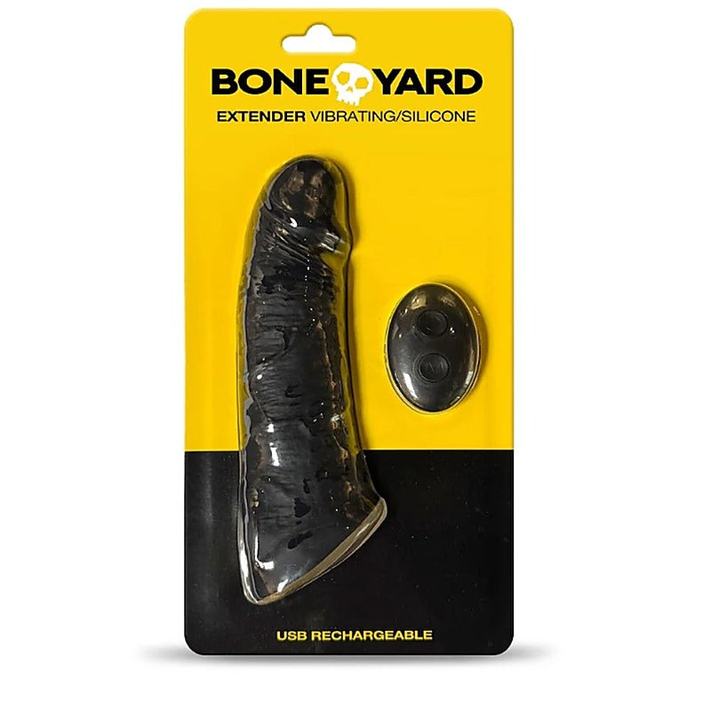 Boneyard Vibrating Silicone Penis Extender by C1R Releasing - Penis Sleeves and Extenders