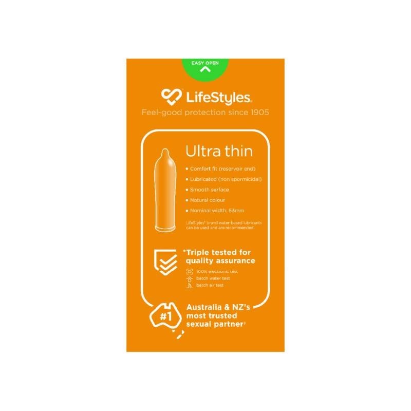 Ultra Thin Sensitive Feel 20's Condom by Ansell - Condoms