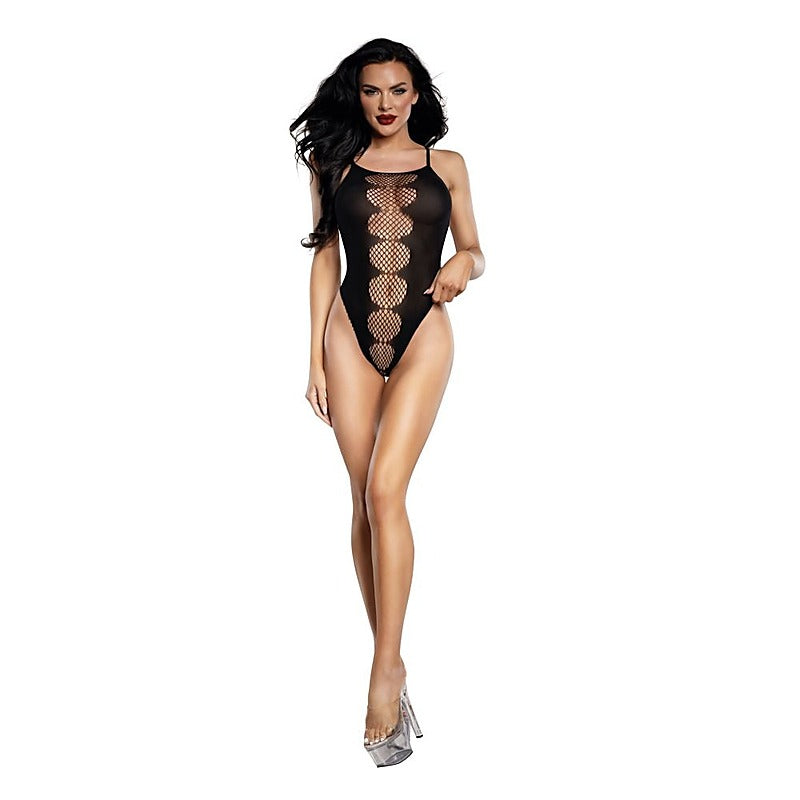 DreamGirl Fishnet Peek-A-Boo Teddy by Dream Girl Lingerie - Teddies and Bodysuits