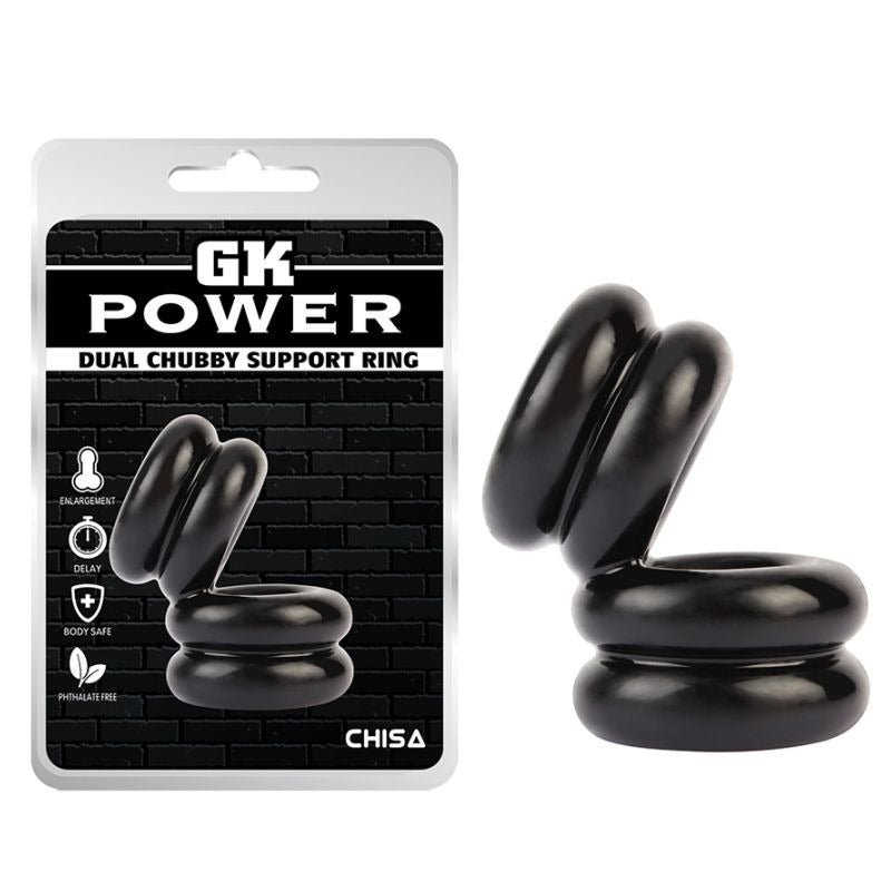 Double Stacked Dual Pleasure Ring by Chisa - Stretchy Cock Rings