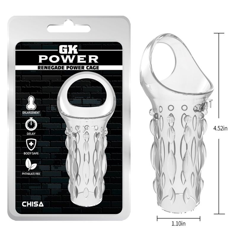Renegade Power Cage Sleeve by Chisa - Male Chastity