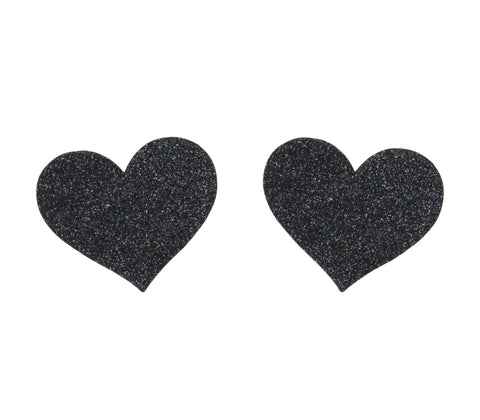 Glitter Heart Womens Nipple Covers by Love In Leather - Breast and Nipple Toys