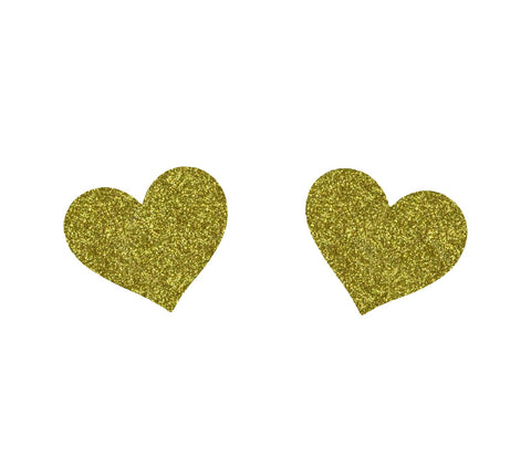 Glitter Heart Womens Nipple Covers by Love In Leather - Breast and Nipple Toys