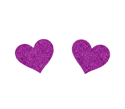 Glitter Heart Womens Nipple Covers by Love In Leather - Breast and Nipple Toys