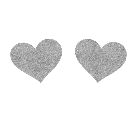 Glitter Heart Womens Nipple Covers by Love In Leather - Breast and Nipple Toys