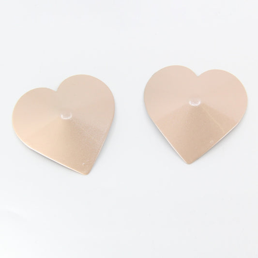 Love In Leather Heart Shape Metal Pasties