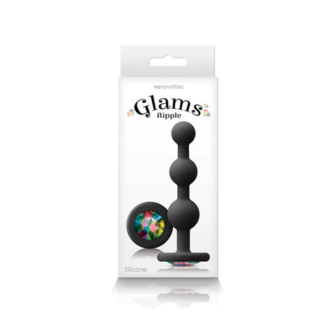 Glams Ripple Gem Butt Plug with Gem Base by NS Novelties - Butt Plugs