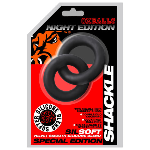Shackle Double Linked Silicone Cock and Ball Ring - Stretchy Cock Rings
