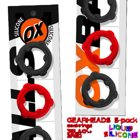 Gearheads Spinner Cock Rings by Oxballs - Cock Ring Sets