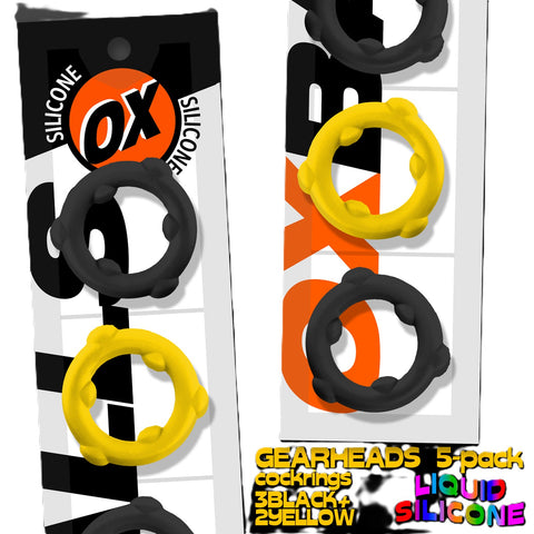 Gearheads Spinner Cock Rings by Oxballs - Cock Ring Sets