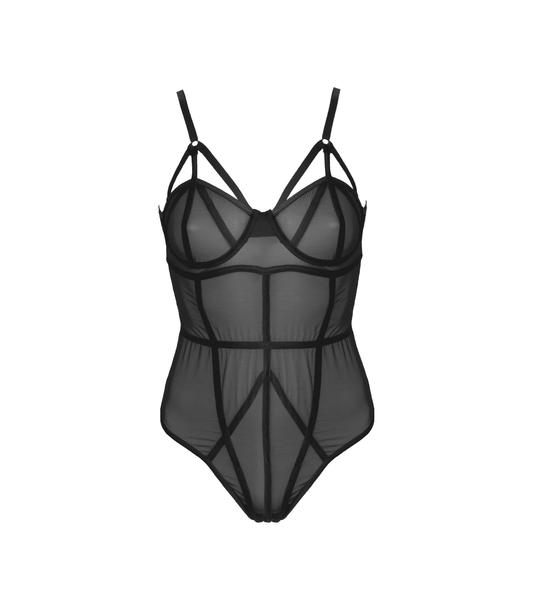 Muse Lingerie Sexy BDSM Play Fetish Bodysuit Black