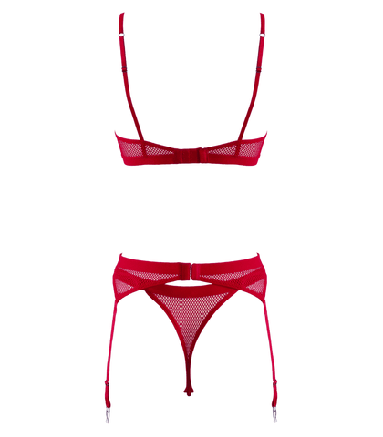 Lingerie Fetish Play Sexy Bra And Panty Set Red by Muse - Her Fetish