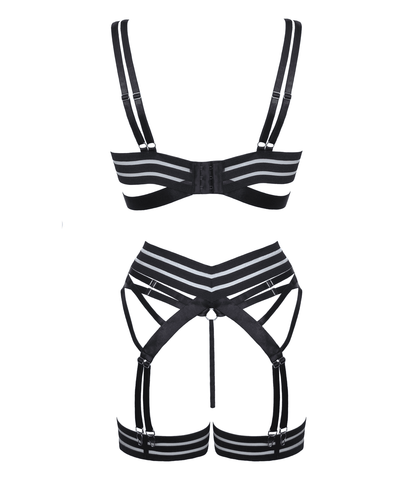 Fetish Play Sexy Womens Lingerie Set Black by Muse - Her Fetish