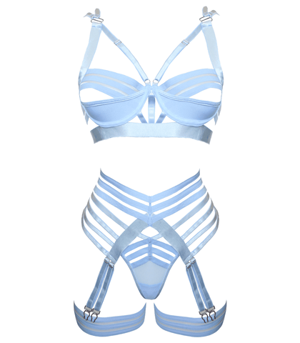 Fetish Play Sexy Womens Lingerie Set Blue by Muse - Her Fetish