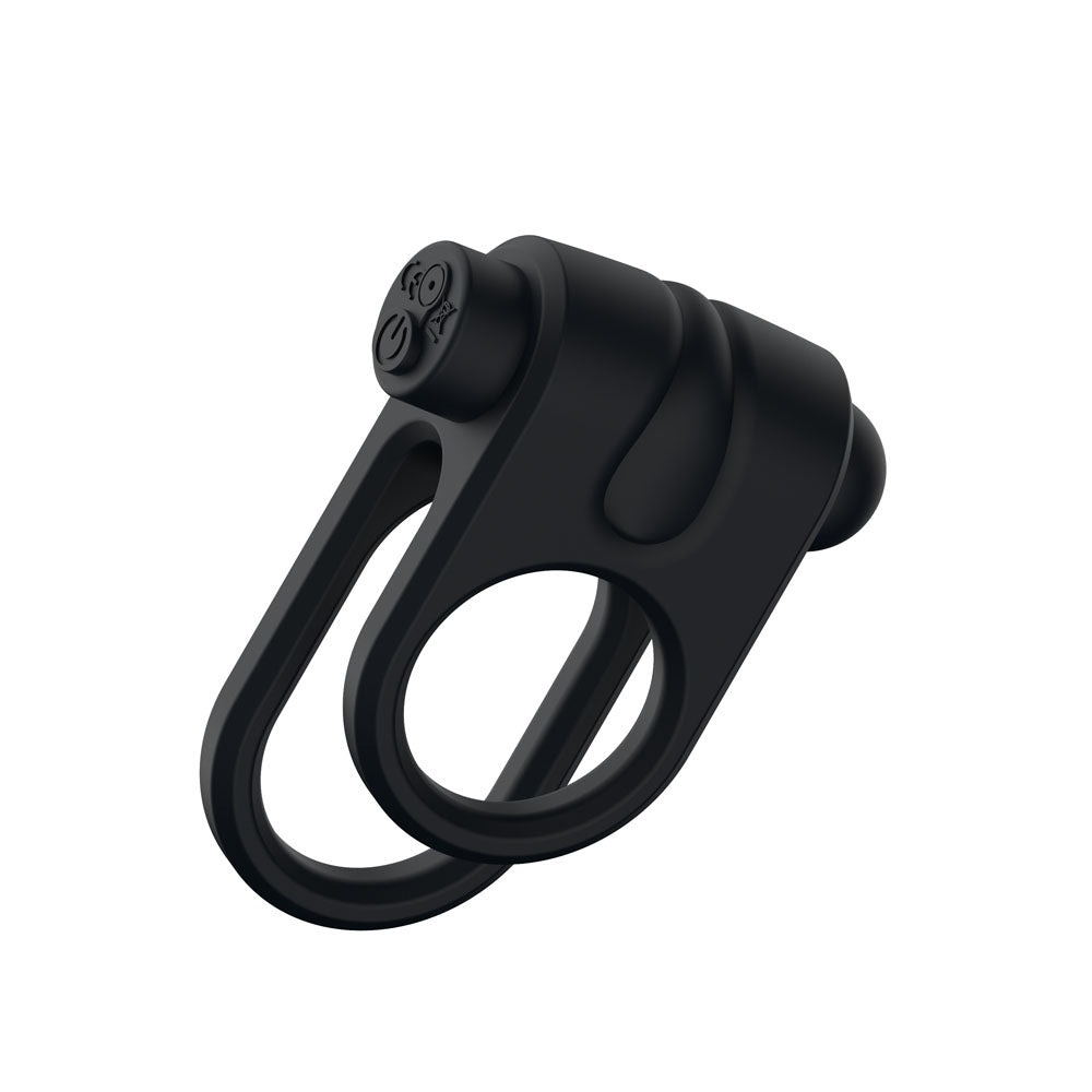 Passion Play Silicone USB Rechargeable Cock & Balls Ring - Vibrating Cock Rings