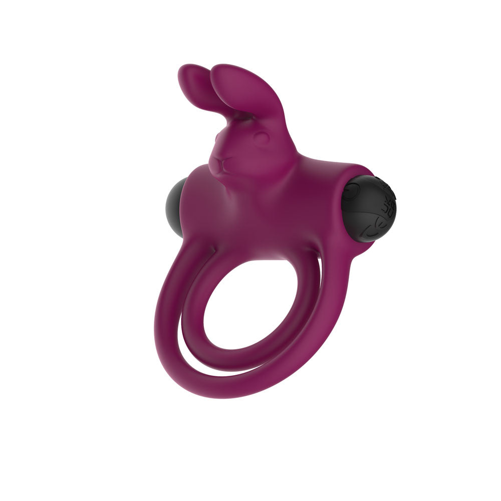 Passion Play Silicone Rabbit Vibrating Penis and Balls Ring - Vibrating Cock Rings