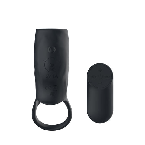 Cockring Sleeve Penis Sleeve with Wireless Remote - Penis Sleeves and Extenders