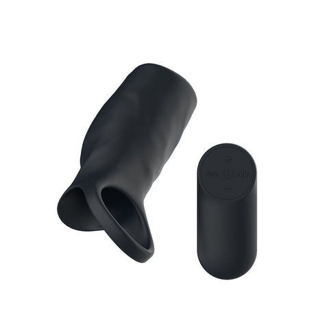 Cockring Sleeve Penis Sleeve with Wireless Remote - Penis Sleeves and Extenders