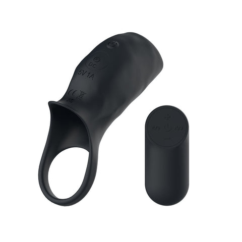 Cockring Sleeve Penis Sleeve with Wireless Remote - Penis Sleeves and Extenders