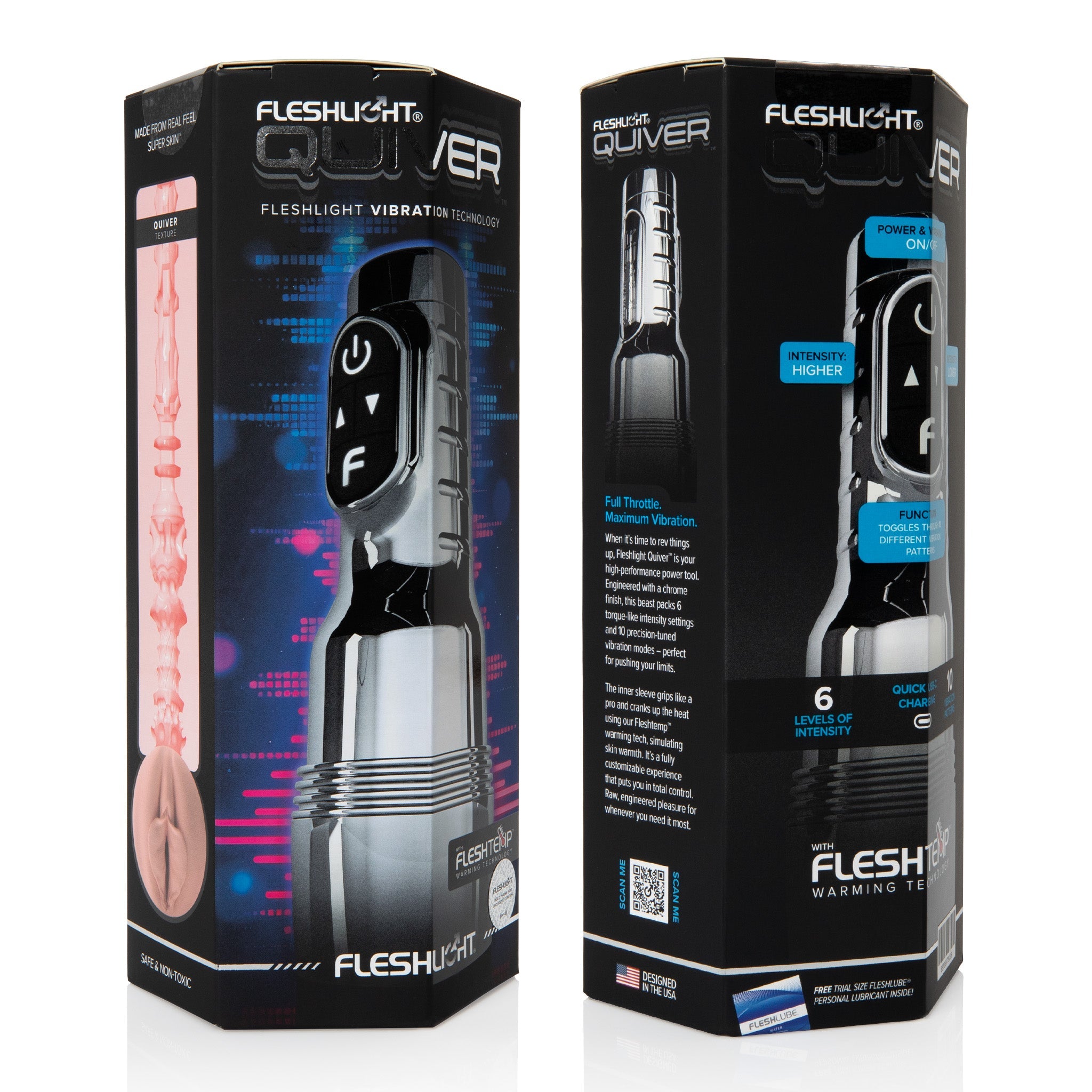Fleshlight Quiver Rechargeable Vibrating Male Stroker - Masturbators and Strokers