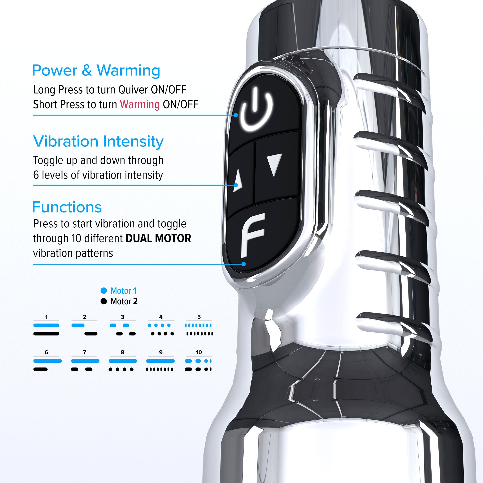 Fleshlight Quiver Rechargeable Vibrating Male Stroker - Masturbators and Strokers
