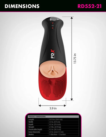 PDX Elite Fuck-O-Matic Pro Light Masturbator - Masturbators and Strokers