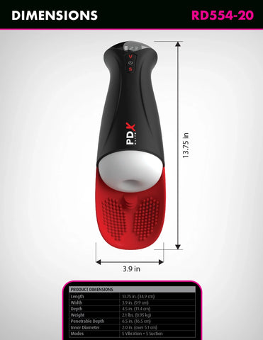 PDX Elite Fap-O-Matic Pro Masturbator XL - Masturbators and Strokers