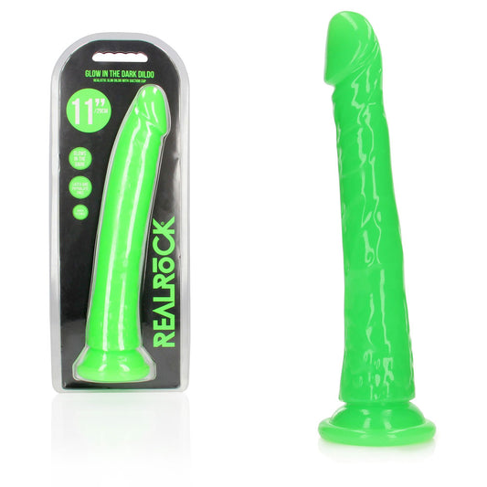 REALROCK Glow in the Dark Neon Glow in Dark 11'' Dong - Realistic Dildos