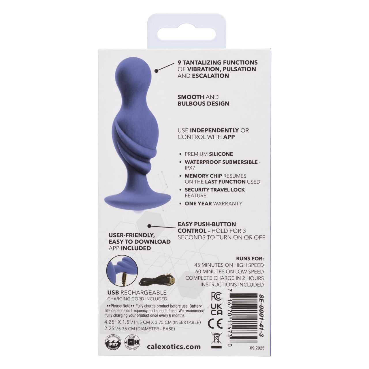 CalExotics Connect Advanced Vibrating Anal Play Probe - Butt Plugs