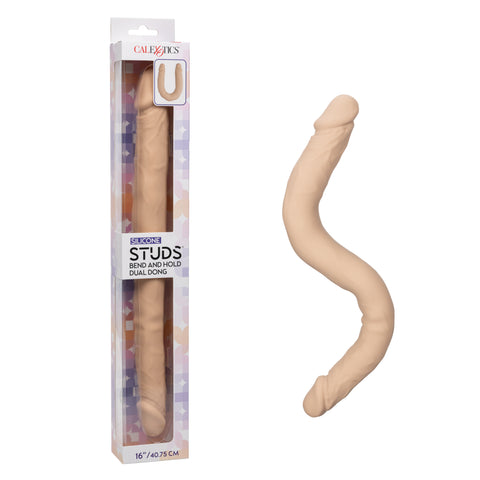 Silicone Studs Bend And Hold Dual Dong 16 Inch - Double Ender
